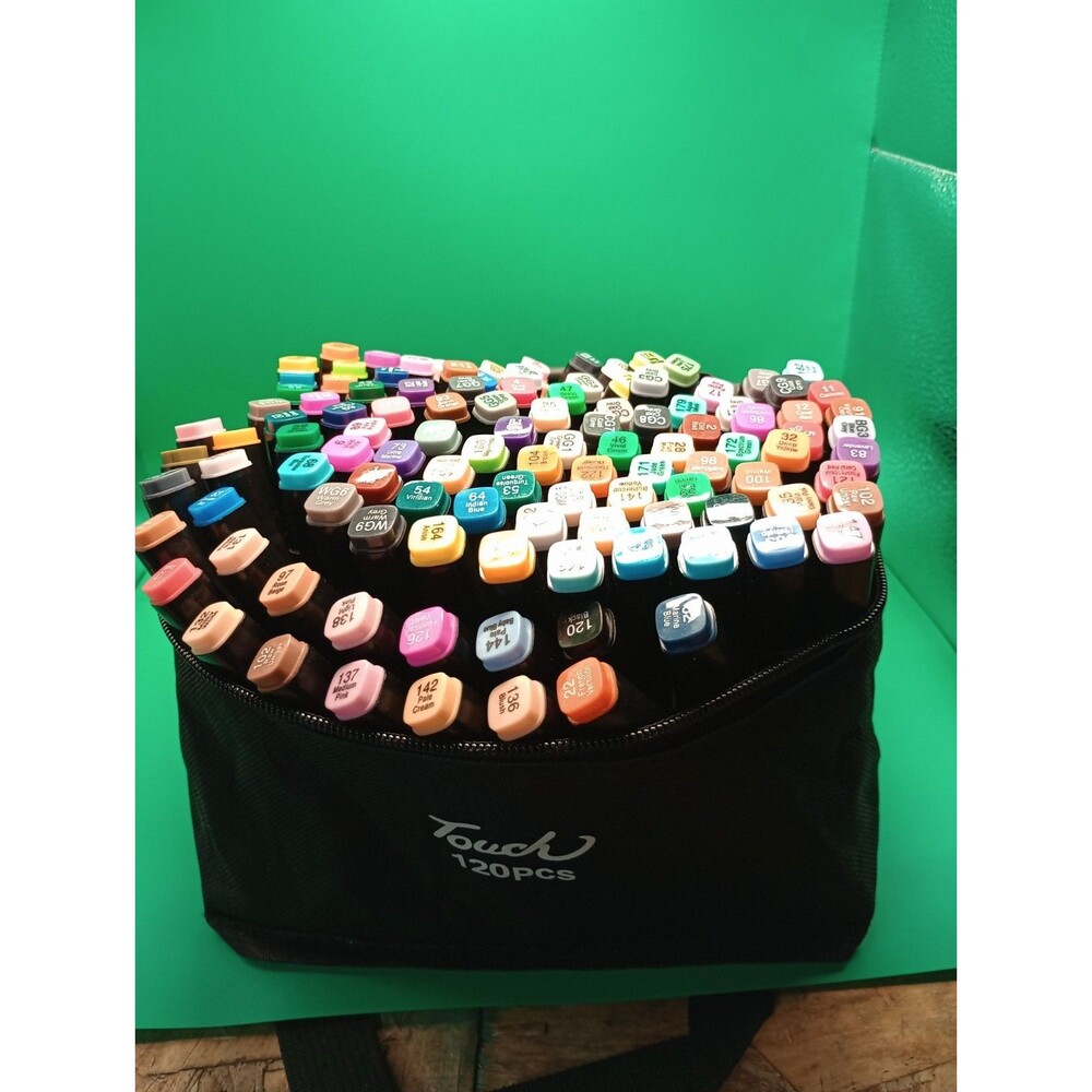Touch 120pc Alcohol Markers Dual Tips (Fine And Thick)